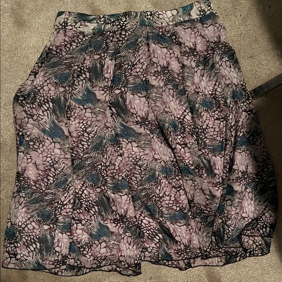 Christopher & Banks Multicolor Floral A-Line Skirt - Picture 2 of 5